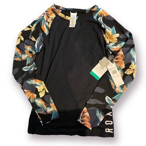 ROXY Longsleeve Swim Top Sz Large (New with tags)